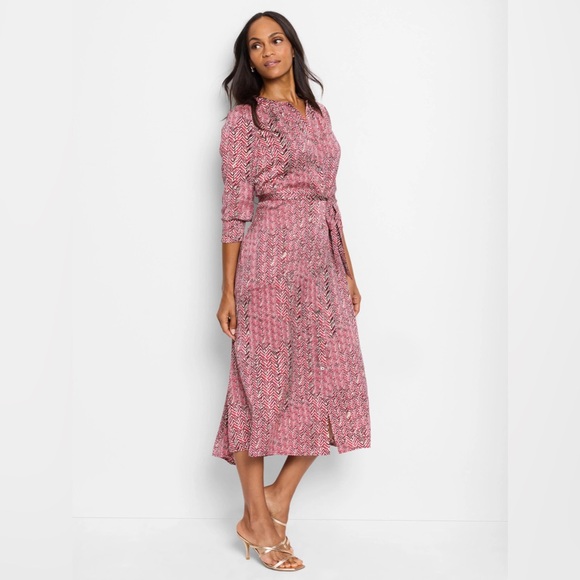 New - NIC+ZOE Herringbone Stamp Loren Dress - Picture 4 of 7